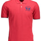 "Red Cotton Men Polo Shirt"