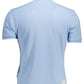 Light Blue Cotton Men Polo Shirt