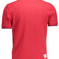 "Red Cotton Men Polo Shirt"