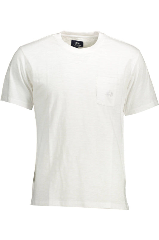 White Cotton Men T-Shirt