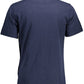 Blue Cotton Men T-Shirt