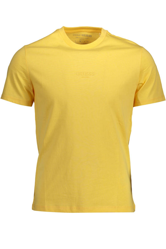 Yellow Cotton Men T-Shirt
