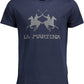 Blue Cotton Men T-Shirt