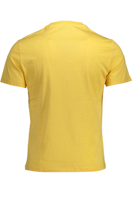 Yellow Cotton Men T-Shirt