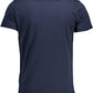 Blue Cotton Men T-Shirt
