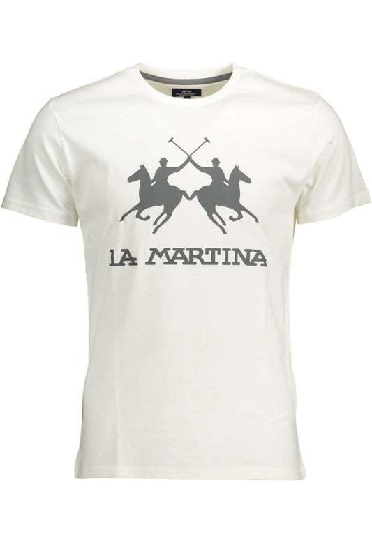 White Cotton Men T-Shirt