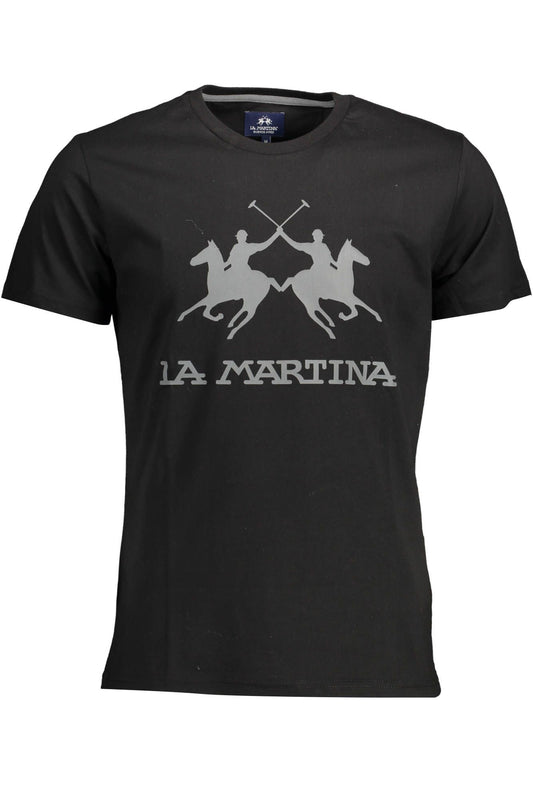 Black Cotton Men T-Shirt