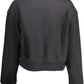 Black Cotton Women Sweatshirt