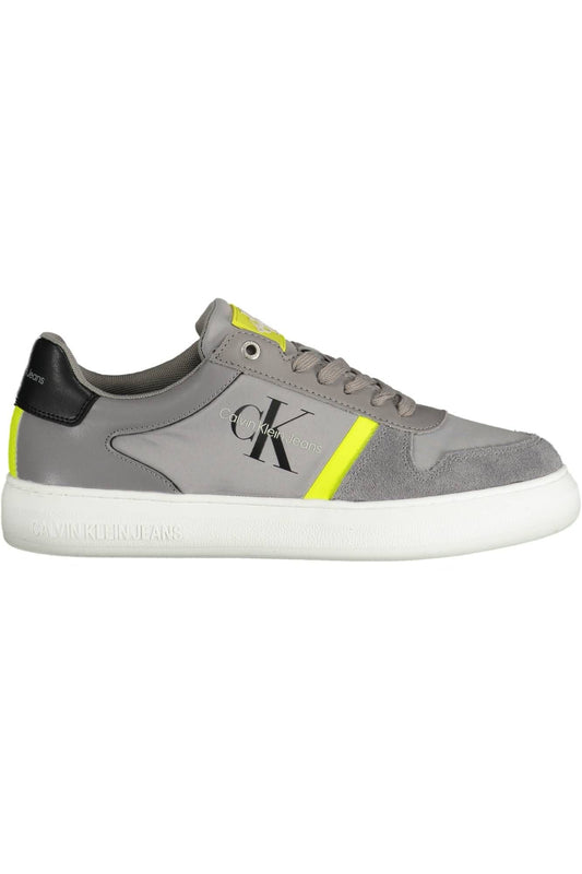 Gray Polyester Men Sneaker