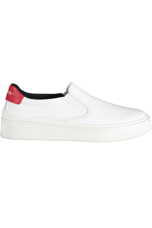 White Polyester Women Sneaker