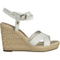 White Polyester Women Sandal