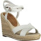 White Polyester Women Sandal