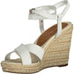 White Polyester Women Sandal