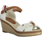 White Cotton Women Sandal