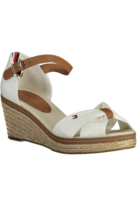 White Cotton Women Sandal