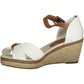 White Cotton Women Sandal