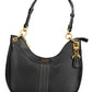 Black Polyurethane Women Handbag