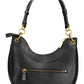 Black Polyurethane Women Handbag