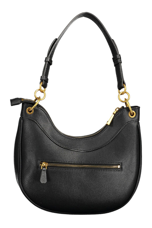 Black Polyurethane Women Handbag