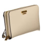 Beige Polyurethane Women Wallet