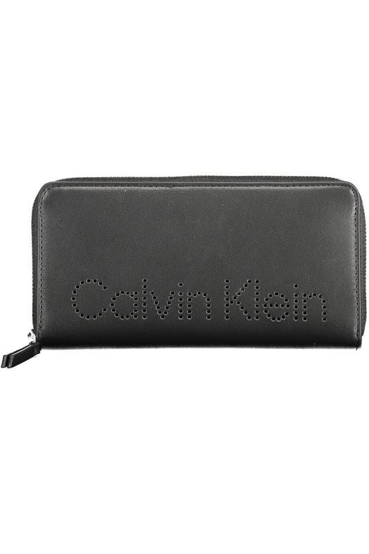 Black Polyurethane Women Wallet