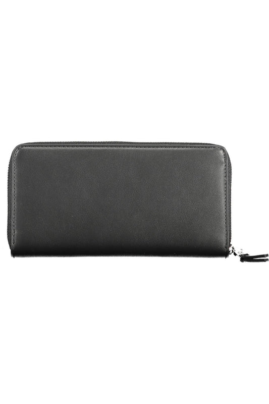 Black Polyurethane Women Wallet