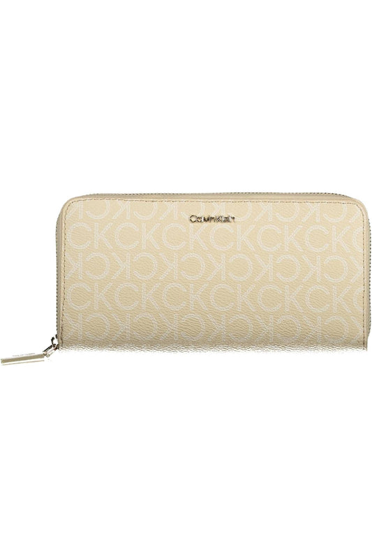 Beige Polyester Women Wallet