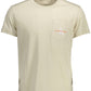 Beige Cotton Men T-Shirt