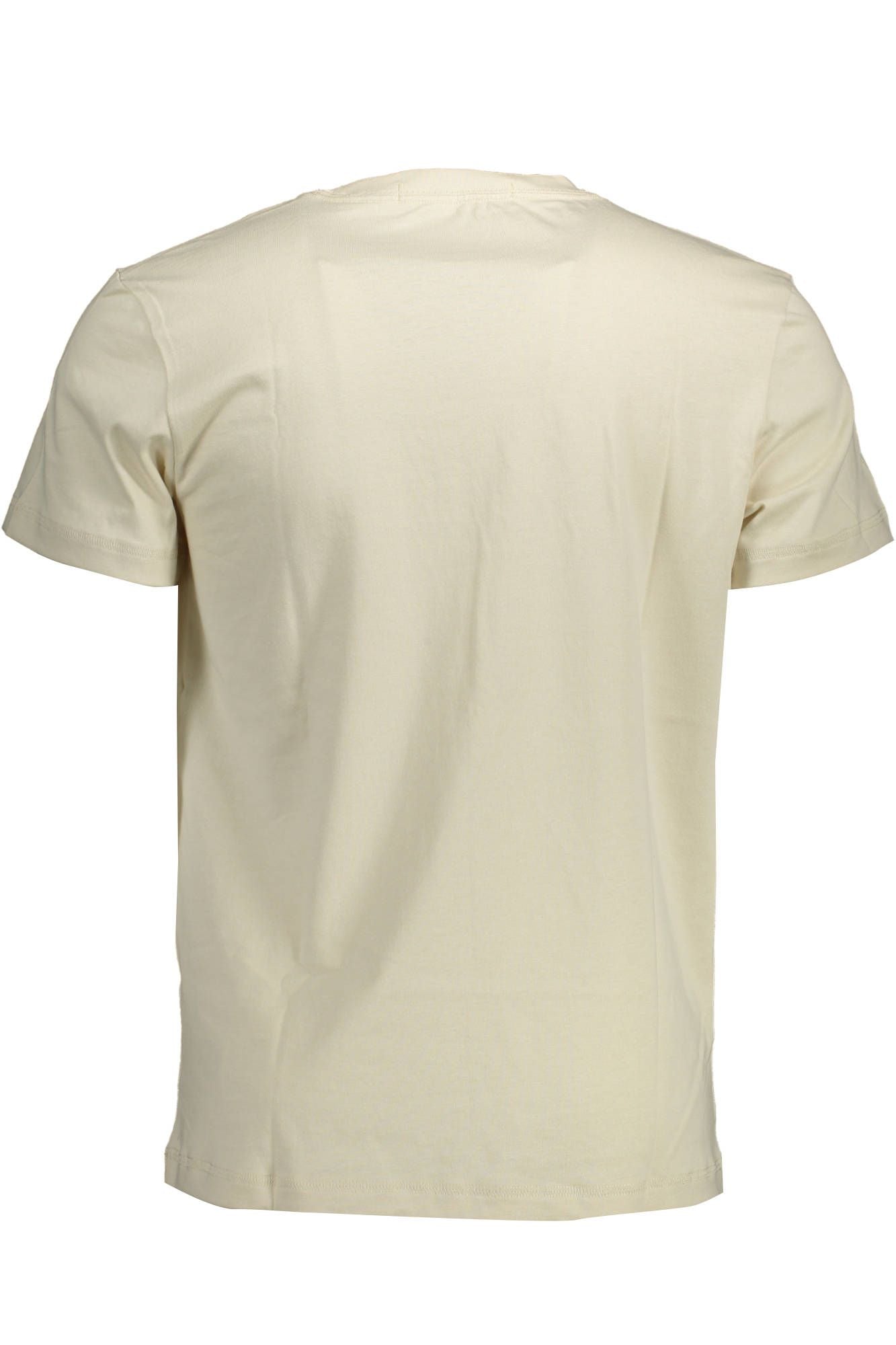 Beige Cotton Men T-Shirt