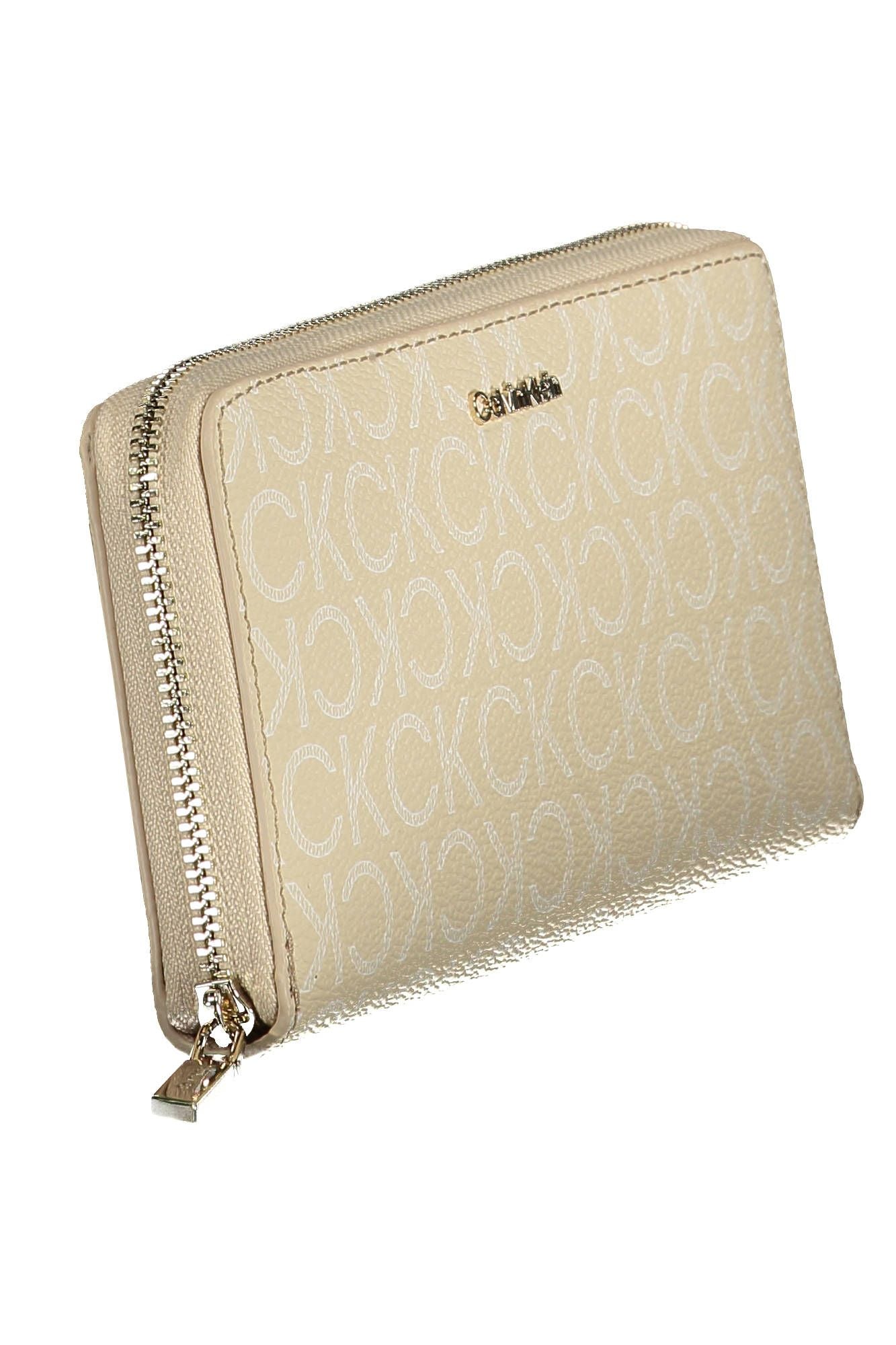 Beige Polyester Women Wallet
