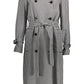 Blue Viscose Women Coat