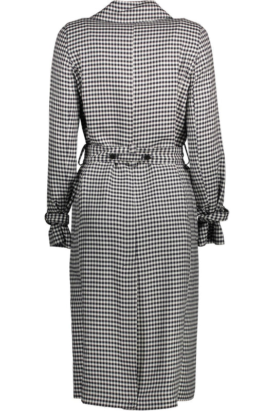 Blue Viscose Women Coat