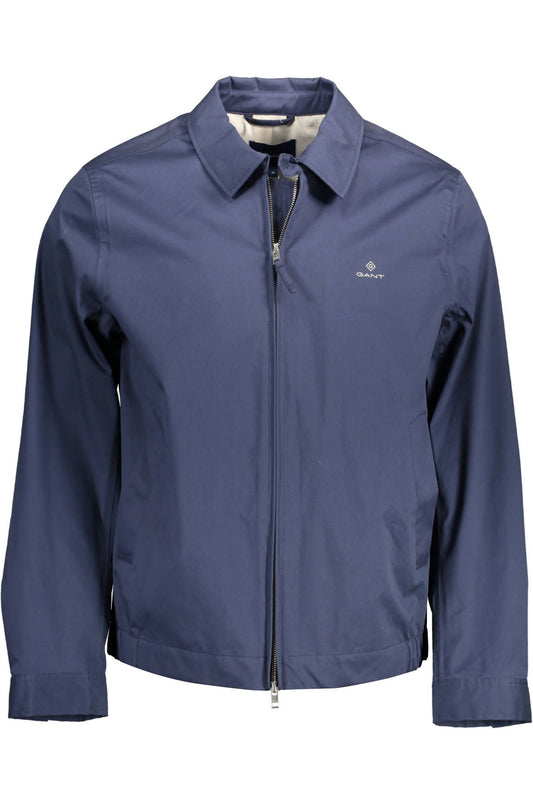 Blue Cotton Men Jacket