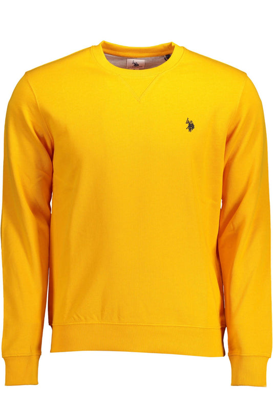 Orange Cotton Men Sweater