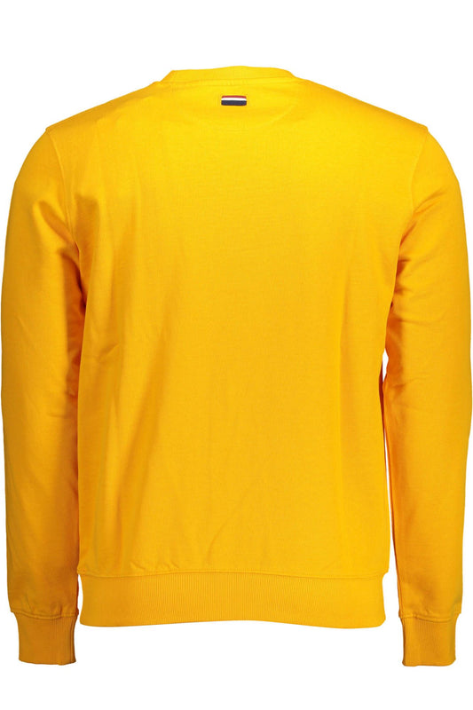Orange Cotton Men Sweater