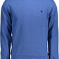 Blue Cotton Men Sweater