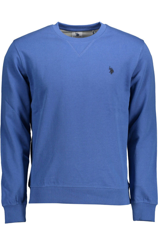 Blue Cotton Men Sweater