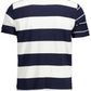 Blue Cotton Men Polo