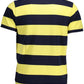 Yellow Cotton Men Polo Shirt