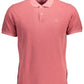 Pink Cotton Men Polo Shirt