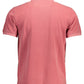 Pink Cotton Men Polo Shirt