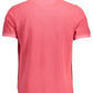 Pink Cotton Men Polo Shirt