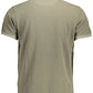 Green Cotton Men Polo Shirt