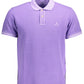 Purple Cotton Men Polo Shirt