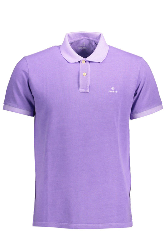 Purple Cotton Men Polo Shirt