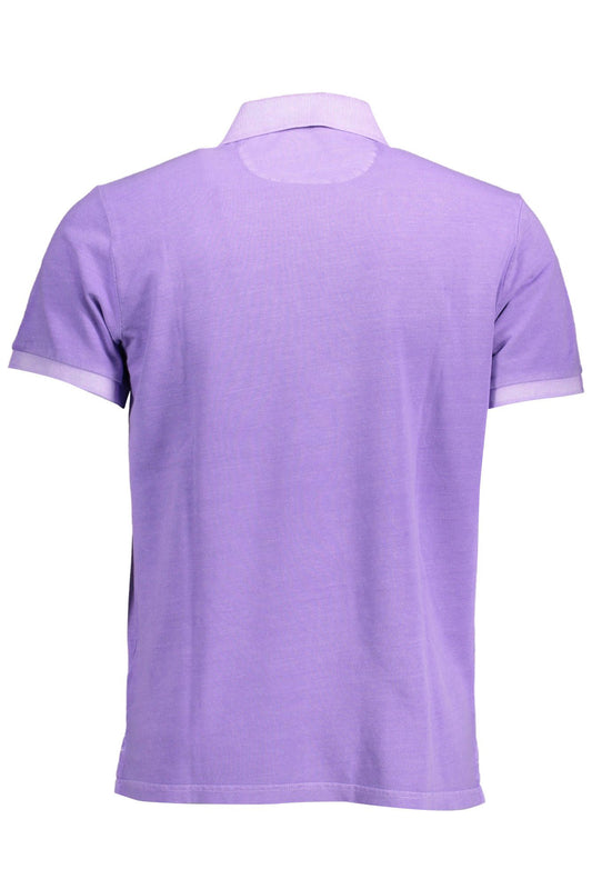 Purple Cotton Men Polo Shirt