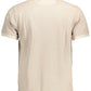 Beige Cotton Men Polo Shirt