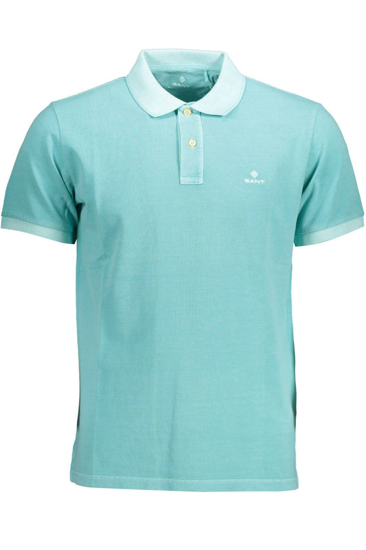 Green Cotton Men Polo