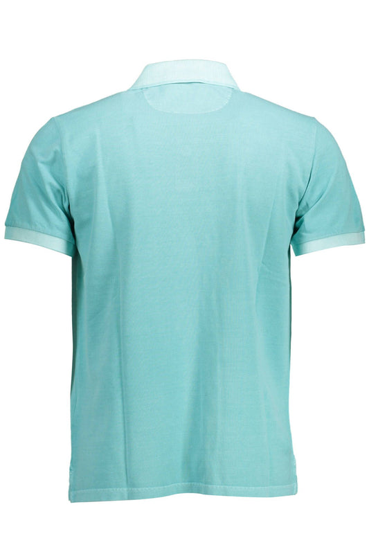 Green Cotton Men Polo