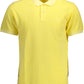 Yellow Cotton Men Polo Shirt